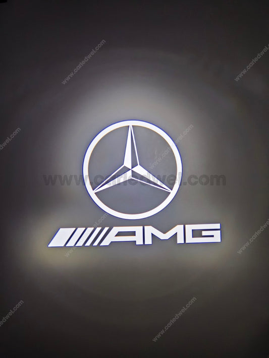 2x Projecteurs de porte Led compatible pour Mercedes AMG (PLUG&PLAY)